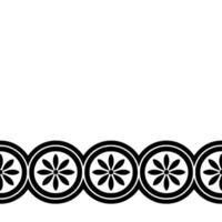 Geometric Floral Border, Minimalist, Circular vector
