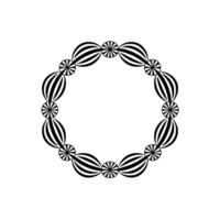 Geometric Ribbon Frame, Minimalist , Circular Pattern vector