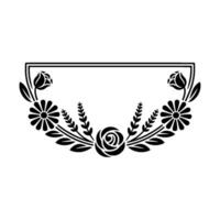 Floral Frame, Vintage Botanical Illustration vector