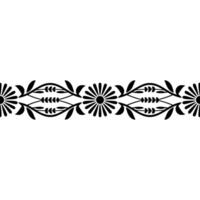Stylized Floral Border, Vintage , Decorative Element, Pattern vector