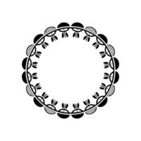 Circular Geometric Frame, Minimalist vector