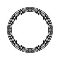 Elegant Circular Ornament, Ancient Motif, Minimalist vector