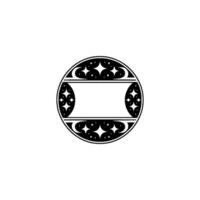 Intricate Circular Emblem, Vintage Style, Celestial Motif vector