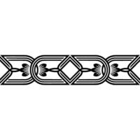 Art Deco Linear Border Geometric Ornamentation, Vintage Style vector