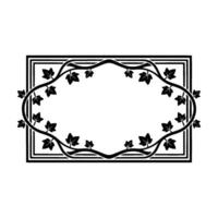 Art Nouveau Botanical Frame, Elegant Border, Ivy vector