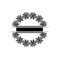 Elegant Floral Frame, Minimalist , Decorative Border, Wreath vector