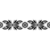 Geometric Floral Border, Retro , Minimalist Pattern, Decorative vector