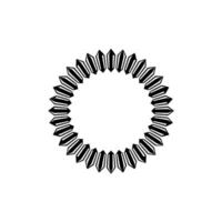 Geometric Crystal Ring, Minimalist , Circular Motif vector