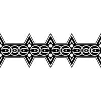 Geometric Celtic Border, Stylized Black and White vector