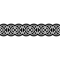 Geometric Celtic Border, Stylized Black White Pattern vector