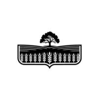 Rustic Emblem Tree Harvest Symbol for Agriculture Heritage vector