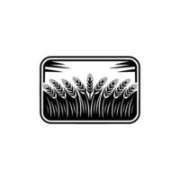 Emblematic Wheat Field Rustic Harvest Symbol vector