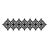 Geometric Border, Repeating Diamond Pattern, Minimalist vector