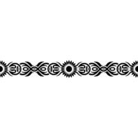 Intricate Tribal Border, Stylized Black Pattern, Decorative Element vector