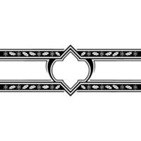 Elegant Winter Border, Decorative Snowflake, Geometric vector