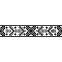 Intricate Black Scandinavian Border, Festive Ornamentation vector