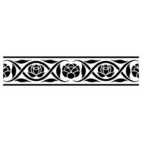 Intricate Floral Border, Art Nouveau , Elegant Ornamentation vector
