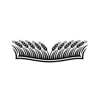 Grain Silhouette Harvest Emblem, Rustic Elegance