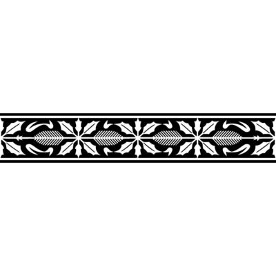 Elegant Botanical Border, Vintage Style, Decorative Element, Ornament