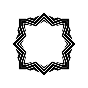 geométrico ánimo angular negro marco en neutral antecedentes vector