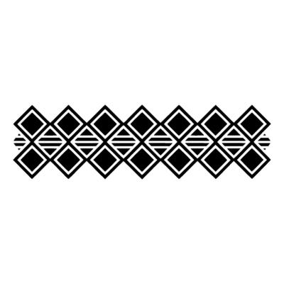Geometric Diamond Border, Minimalist, Pattern