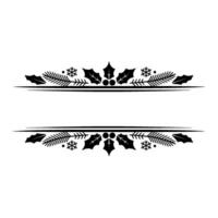 Elegant Winter Divider, Festive Botanical vector