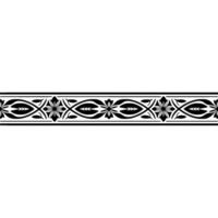Intricate Black Border, Decorative Floral Pattern vector
