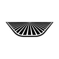 Geometric Radiance Minimalist Black White Fan Motif vector