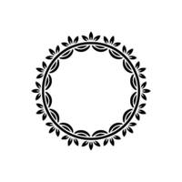 Elegant Botanical Wreath Border, Minimalist vector