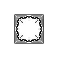 Intricate Geometric Frame, Vintage Aesthetic, Decorative Border vector
