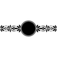 Elegant Floral Border, Circular Focal Point, Decorative vector