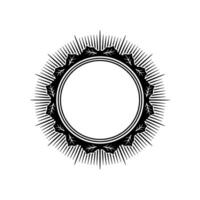 Intricate Radial Ornament, Vintage Border Frame vector
