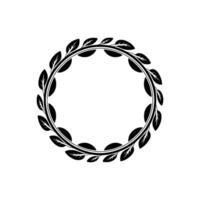 Elegant Laurel Wreath, Minimalist - Foliage vector
