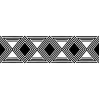 Geometric Deco Border, Minimalist Pattern, Black White, Minimalism vector