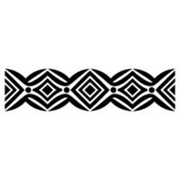 Geometric Wave Border, Black and White Pattern vector