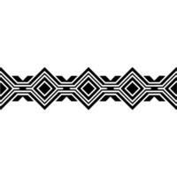 Geometric Deco Border, Minimalist Pattern, Black White - Minimalism vector