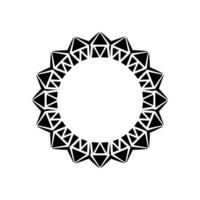 Geometric Diamond Halo, Minimalist Circular vector
