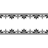 Elegant Black Floral Border, Vintage , Decorative Element, Ornament vector