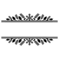 Elegant Winter Border, Festive Element - Snowflake vector