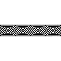 Geometric Border, Black White, Modern Pattern vector