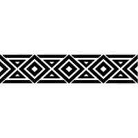 Geometric Deco Border, Black White Pattern, Diamond vector
