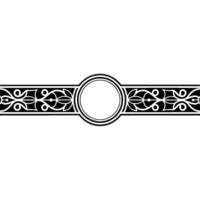 Elegant Ornamental Border with Circular Motif vector