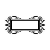 Elegant Floral Frame, Blank Rectangle vector