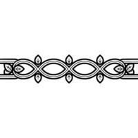 Stylized Celtic Border, Leaf and Knot vector
