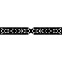 Stylized Nordic Border, Winter Motif, Decorative Element vector