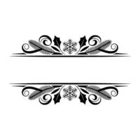 Elegant Winter Border, Festive Ornamentation, Decorative Divider, Snowflake vector