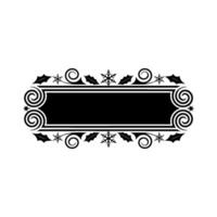 Elegant Winter Border, Festive Element - Wreath vector