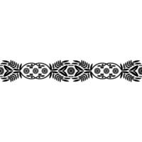 Stylized Floral Border, Vintage , Decorative Element - Line vector
