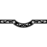 Elegant Black Ornamental Border, Vintage - Scrollwork vector