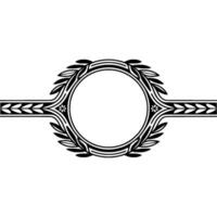 Art Deco Ornament, Circular Frame, Elegant Border vector